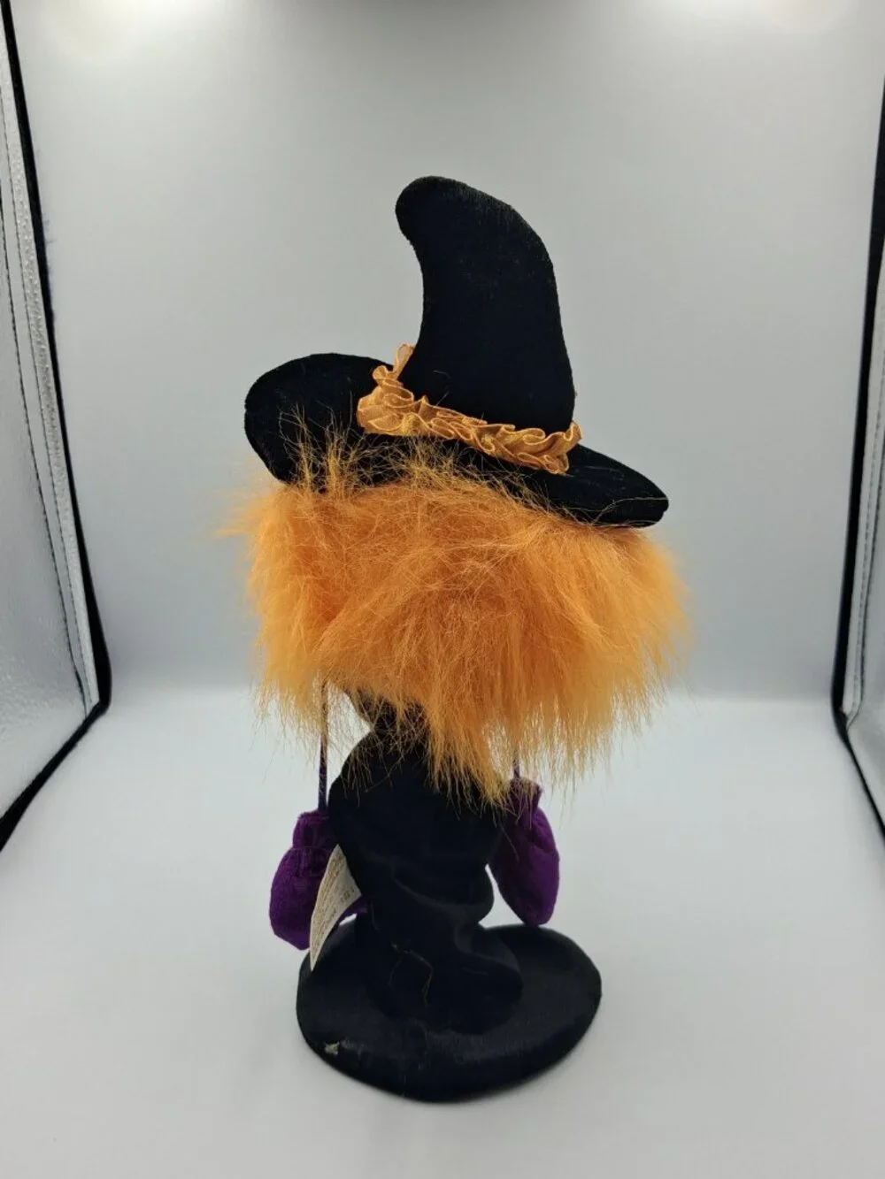 Vintage Dan Dee Spooky Halloween Purple w/Orange Hair Pop Up Witch Plush Toy